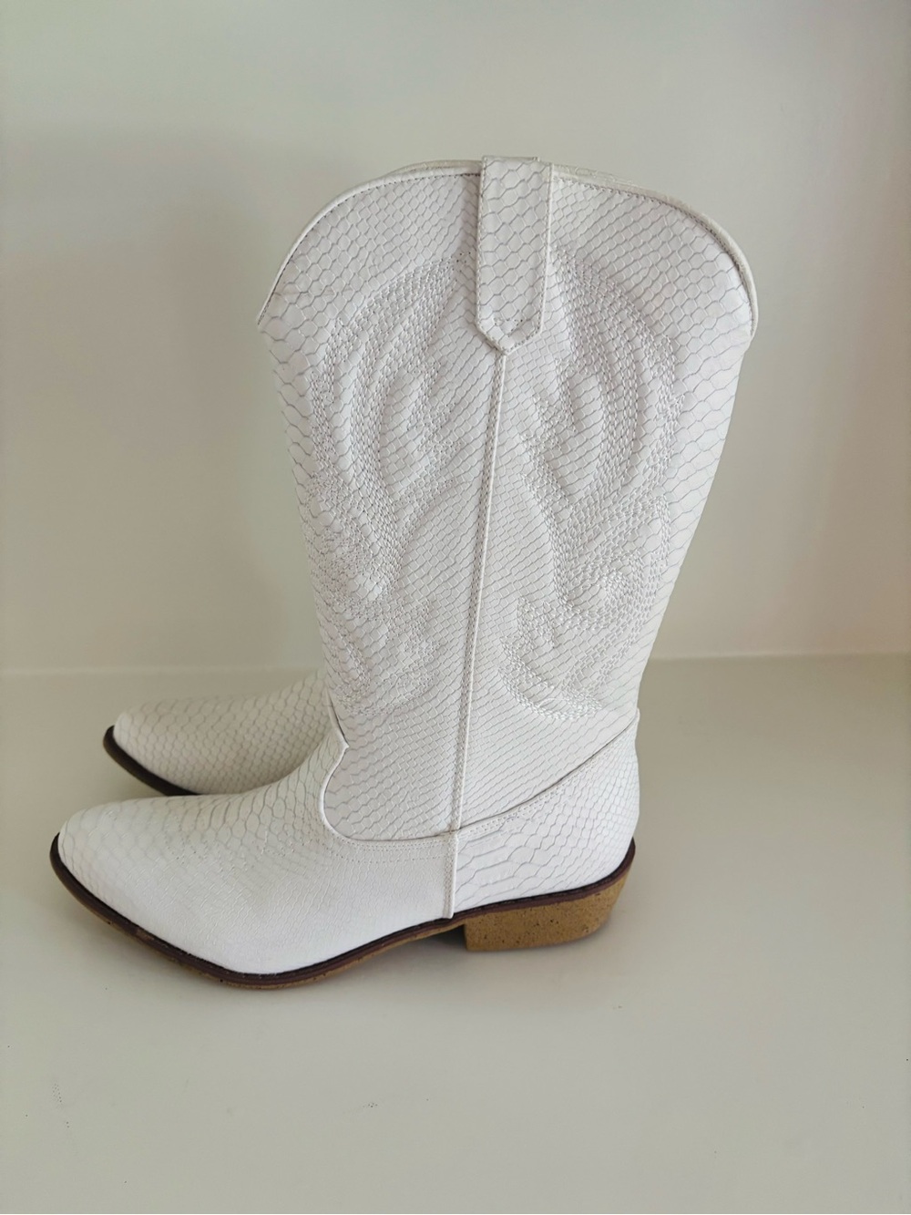Coconuts by Matisse White Textured Western Heeled Boots